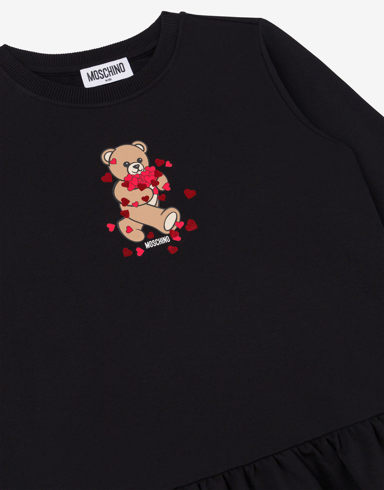 Abito in jersey di cotone Moschino Teddy Bear Nero Moschino 2