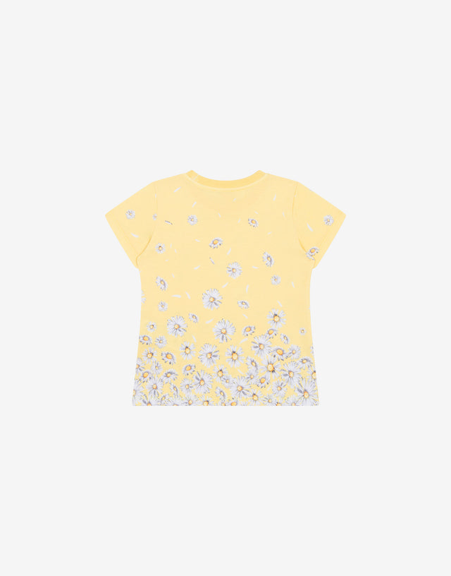 Baumwoll-Interlock-T-Shirt Daisies Gelb Moschino 1
