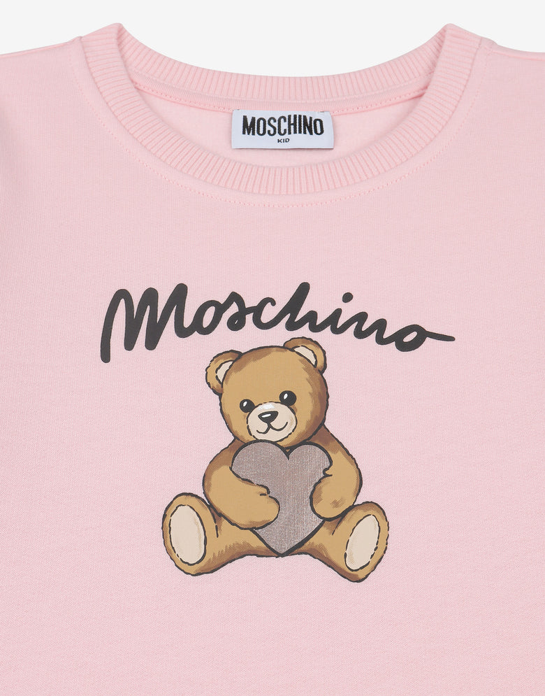 Moschino Teddybär Kleid aus Baumwolljersey Konfetti-Rosa Moschino 2