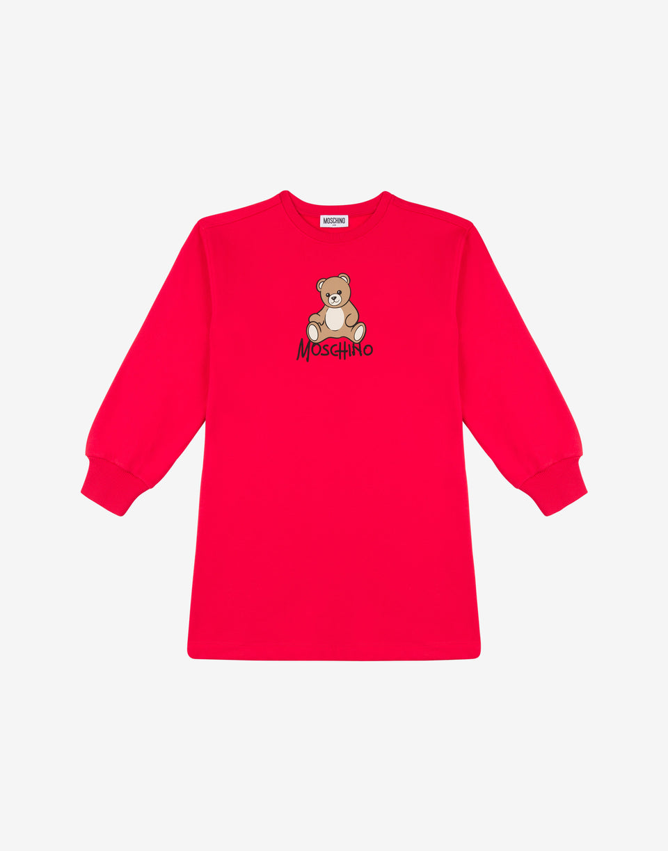 Bedrucktes Baumwollkleid Rot Moschino 0
