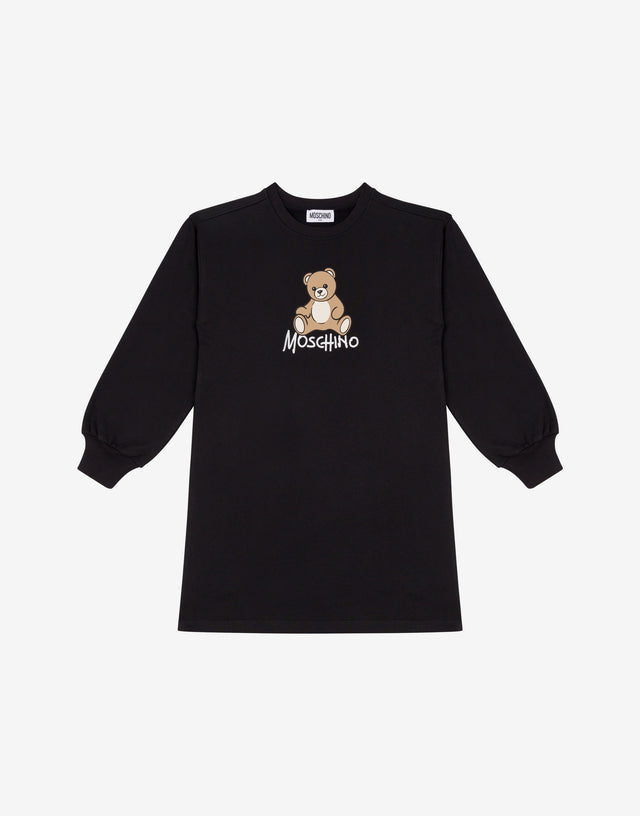 Abito in cotone stampato Nero Moschino 0