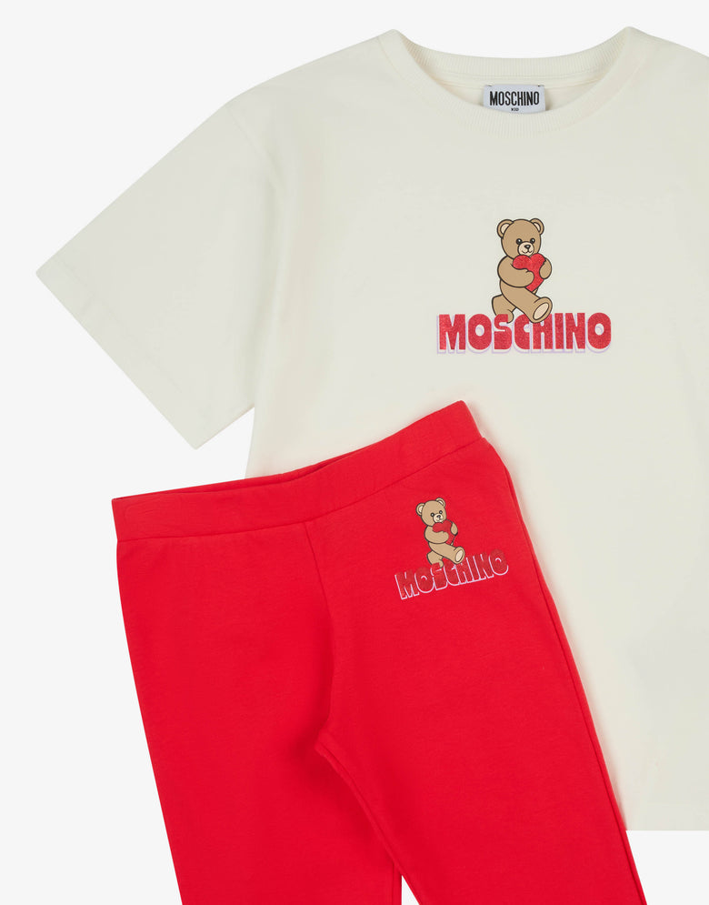 Completo maxi t-shirt e leggings in jersey di cotone  Moschino 2
