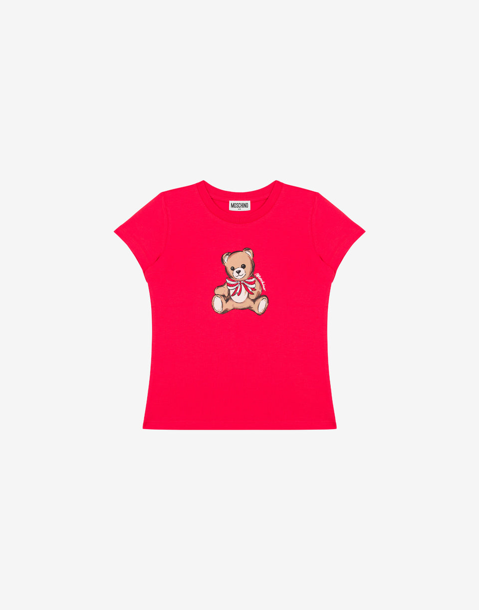 Moschino 泰迪熊纯棉针织 T 恤 红色 Moschino 0