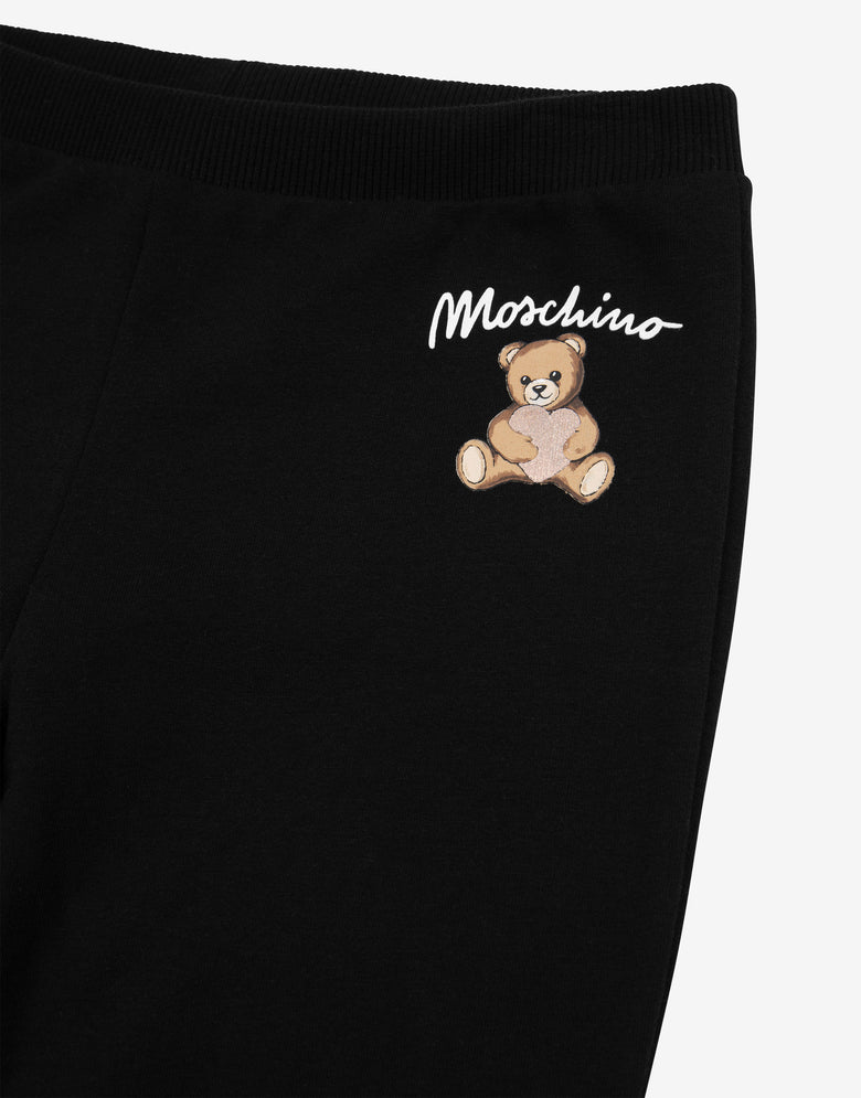 Pantalone in felpa di cotone Moschino Teddy Bear Nero Moschino 2