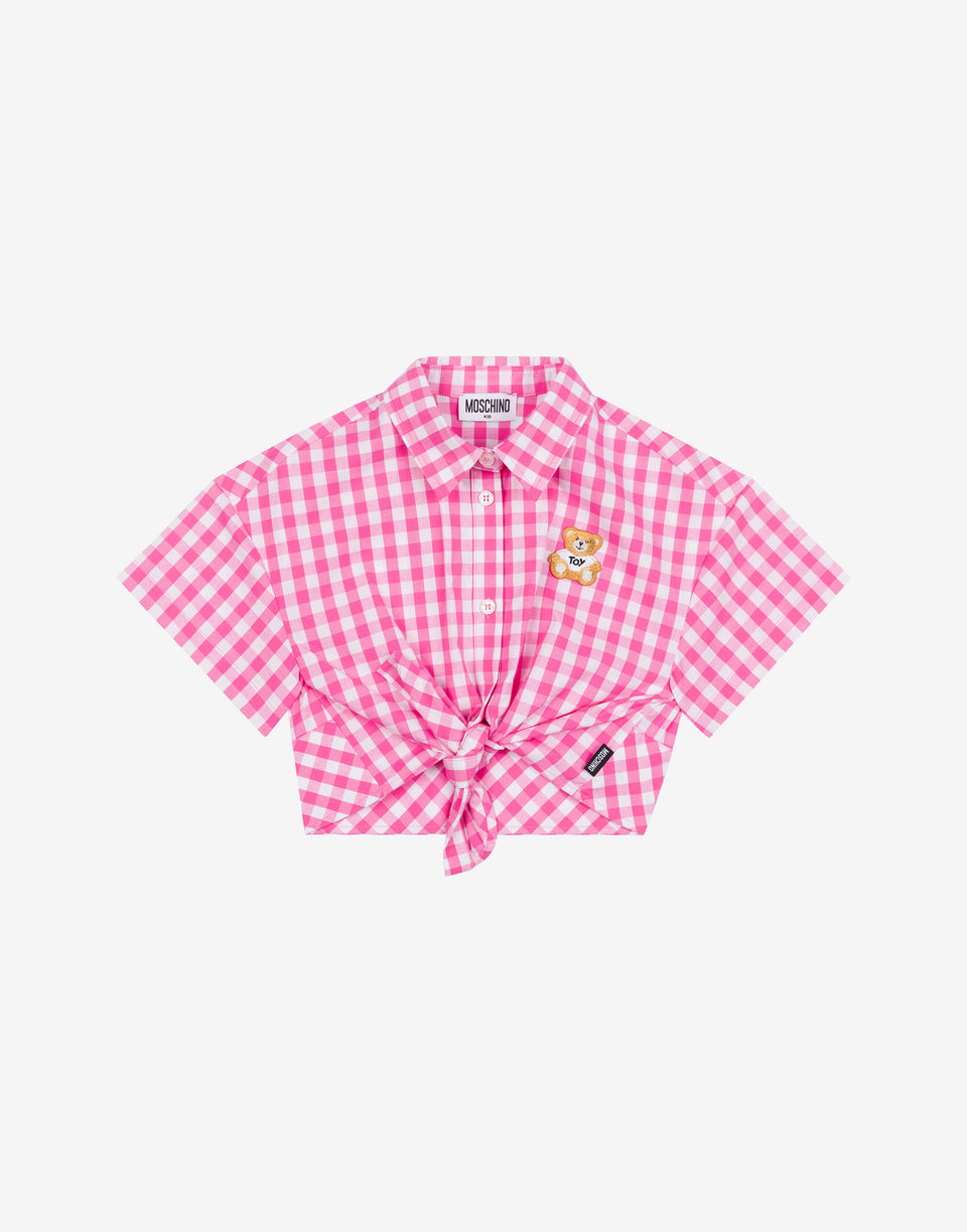 Vichy shirt Teddy Patch Bright red Moschino 0