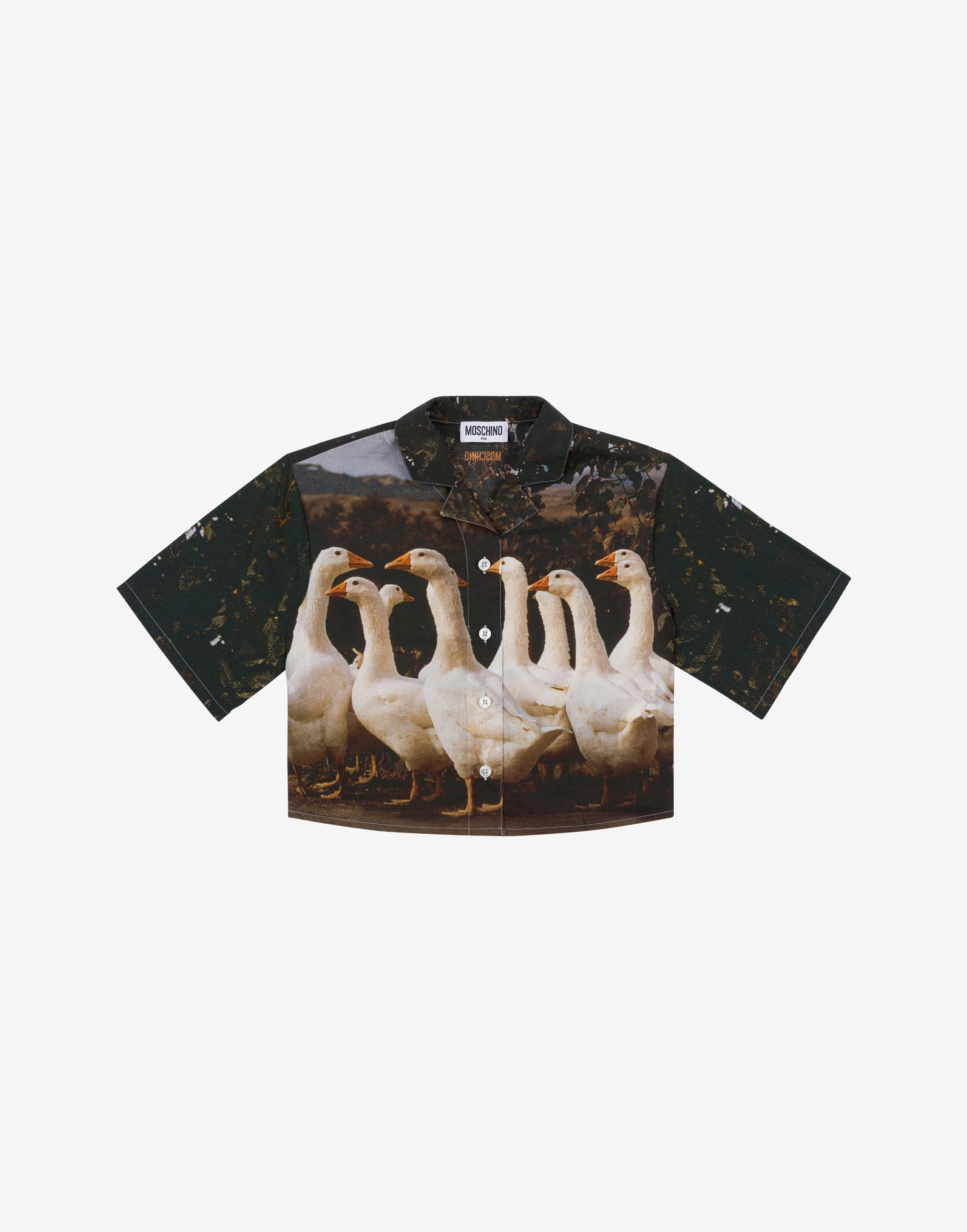 Tシャツ・カットソー Moschino FW24 Patterned shirt (A02055455 1102) Cotton poplin shirt Goose | Moschino