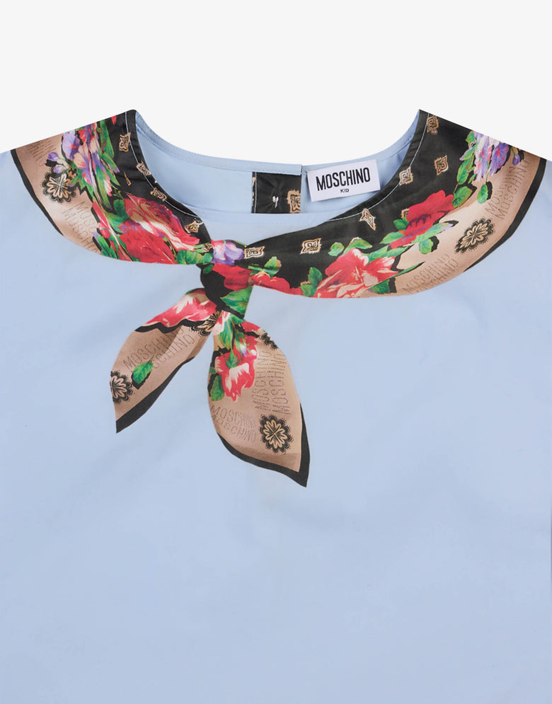 Printed cotton poplin blouse Azure Moschino 2