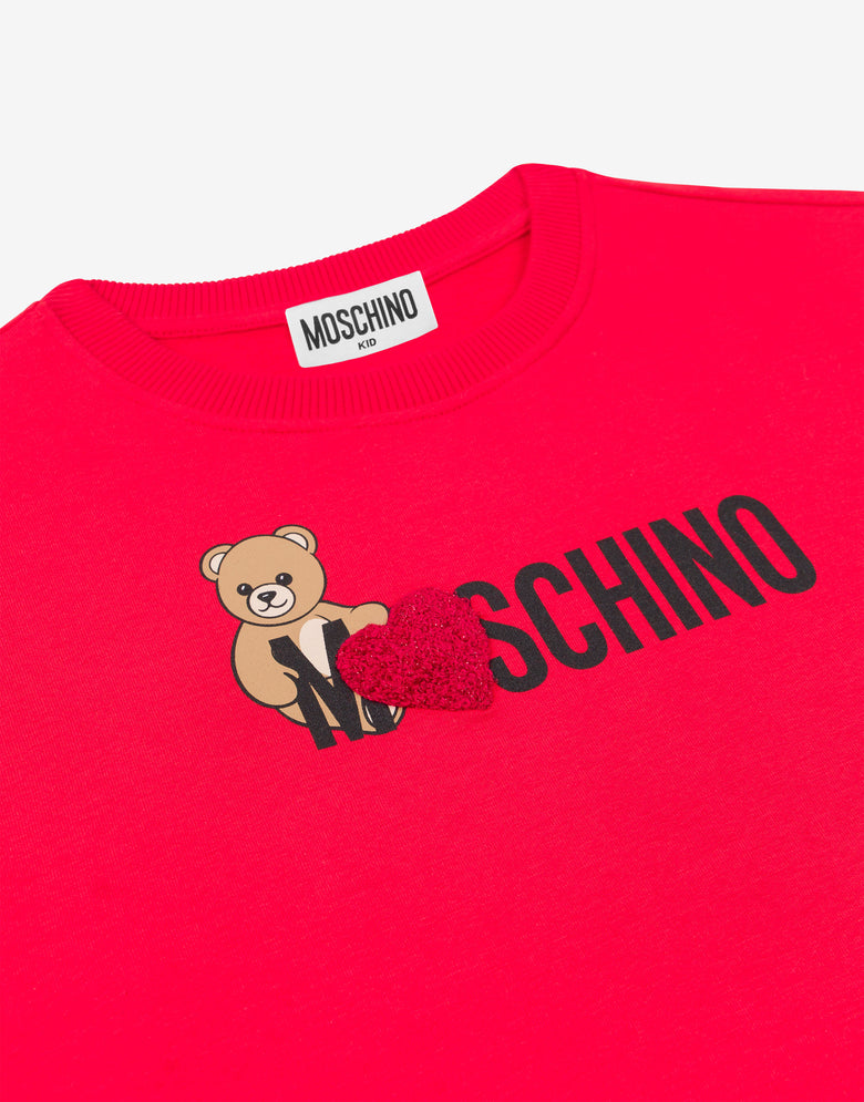 Felpa in cotone Moschino Teddy Bear Rosso Moschino 2