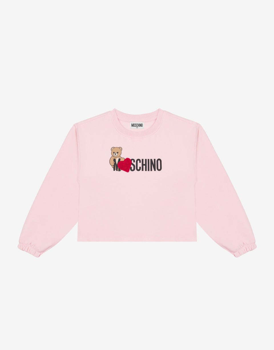 Felpa in cotone Moschino Teddy Bear Rosa Moschino 0