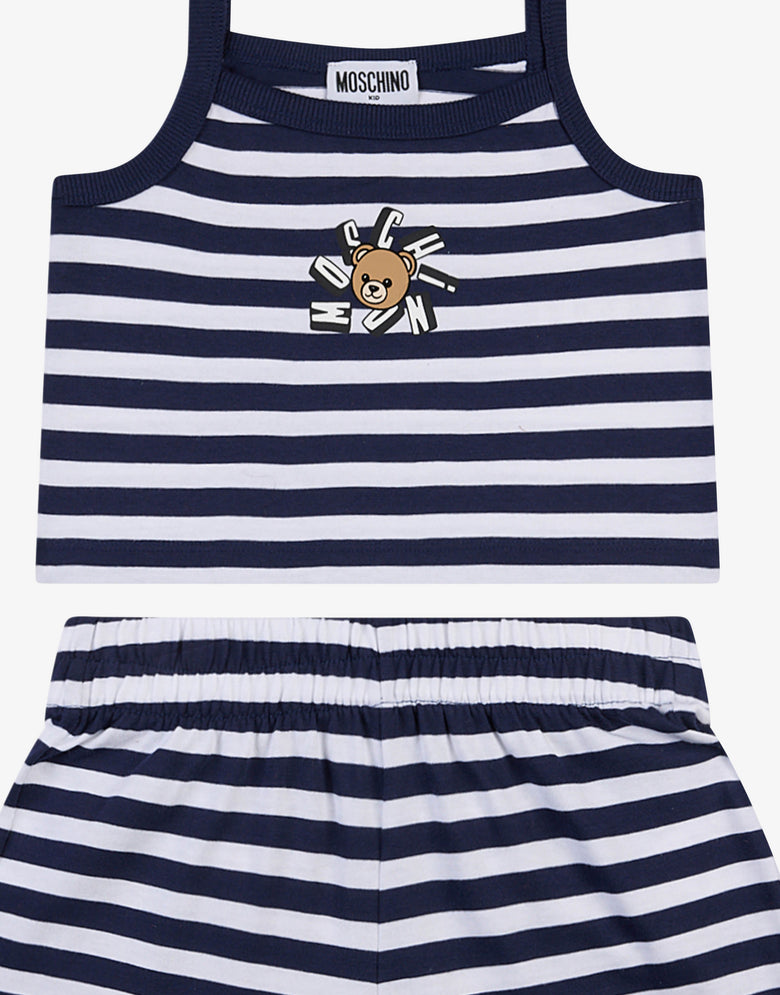 Completo top e short in jersey di cotone Moschino Teddy Bear  Moschino 2