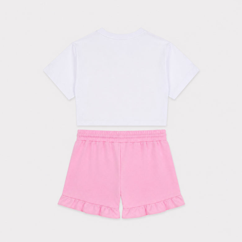 Completo t-shirt e short Moschino Teddy Bear Rosa Moschino 1