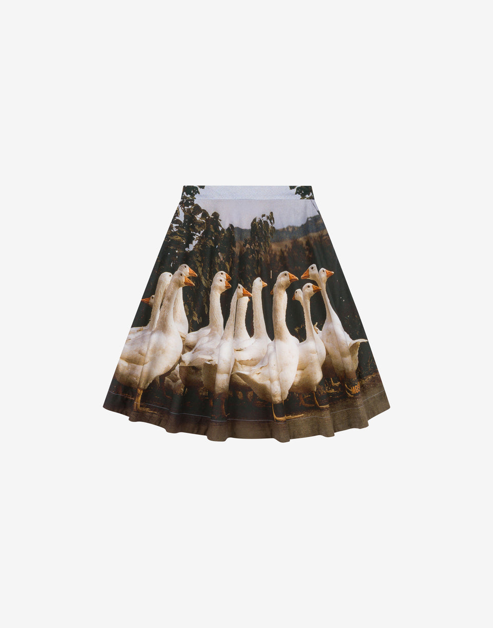 Gonna in popeline di cotone Goose Fantasia Moschino 0