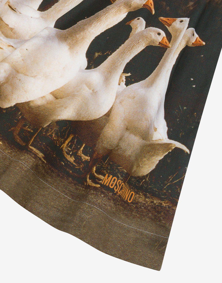 Gonna in popeline di cotone Goose Fantasia Moschino 2