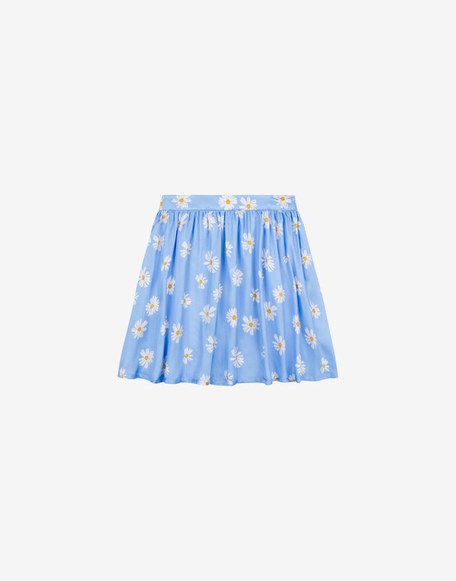 Falda de sarga Daisy Turquesa Moschino 0