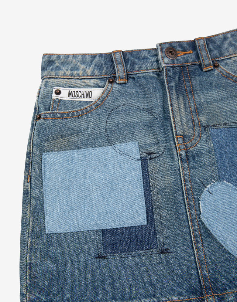 Denim skirt Blue Denim Moschino 2