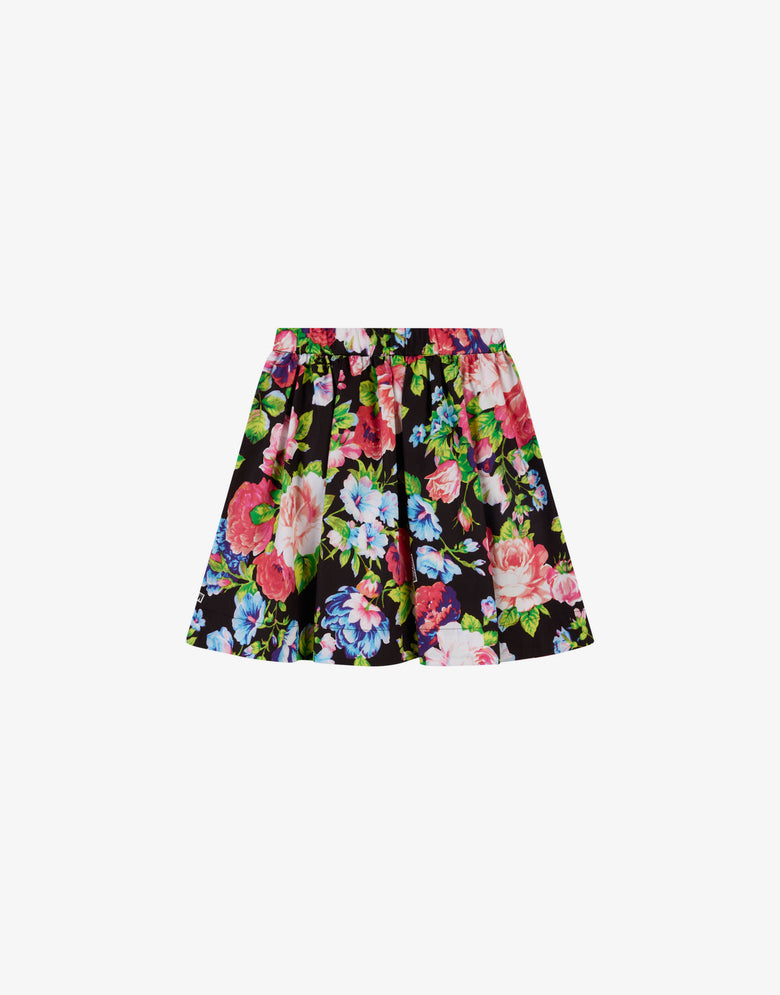 Printed cotton poplin skirt Black Moschino 1