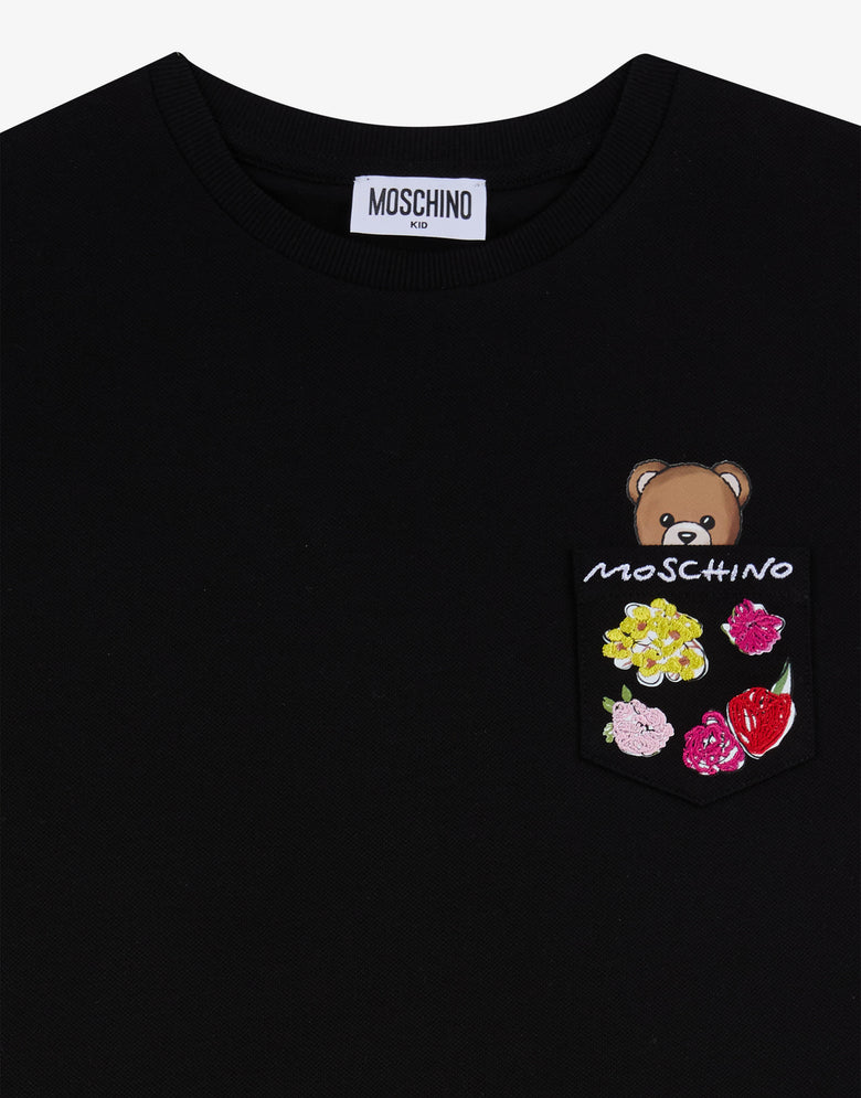 T-shirt in piquet di cotone Moschino Teddy Bear  Moschino 2