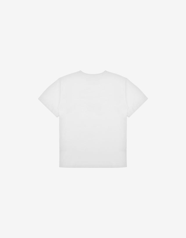 Printed cotton jersey maxi t-shirt White Moschino 1