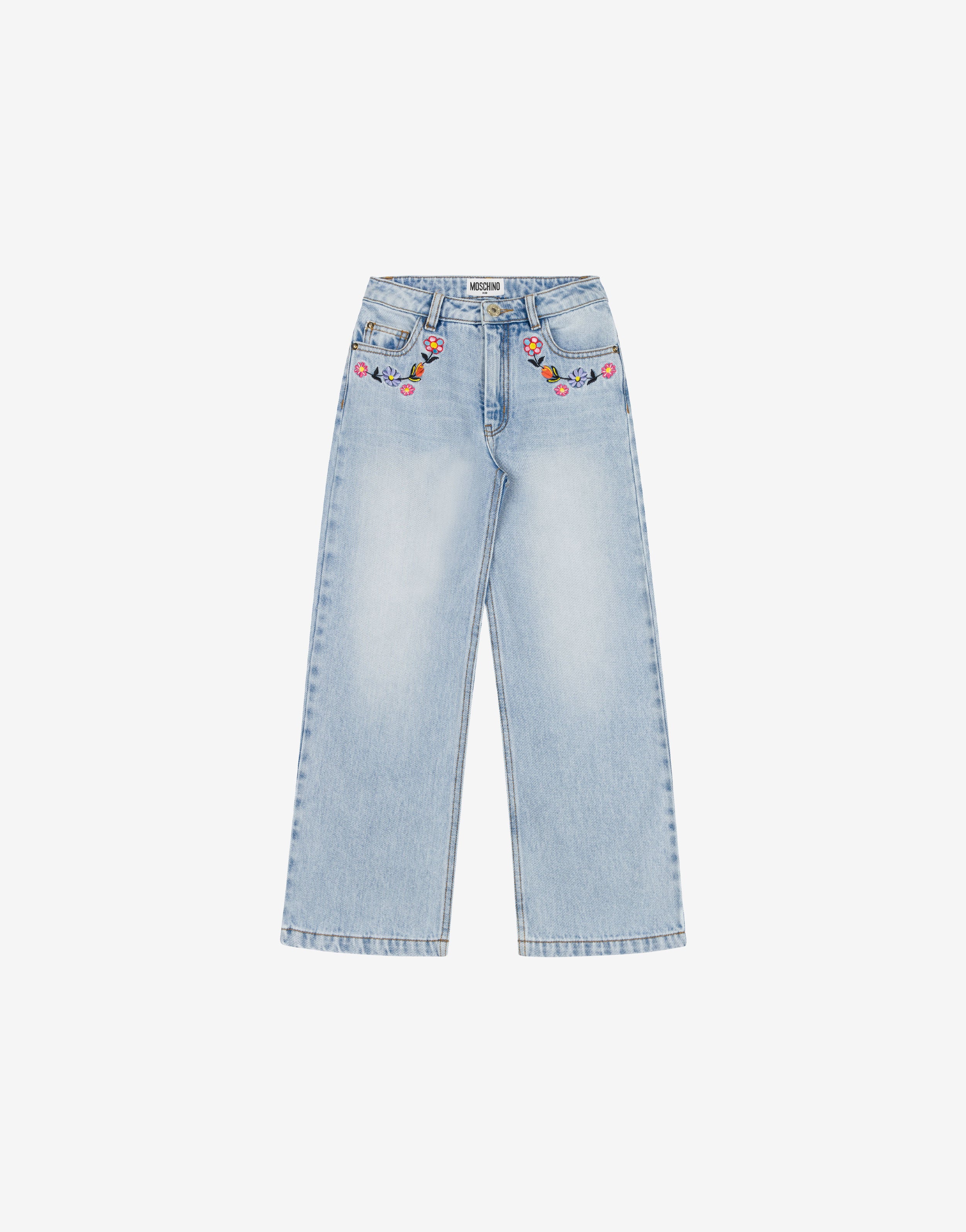 デニム・ジーパン Moschino Embroidery jeans Denim pants Flowers Embroidery | Moschino