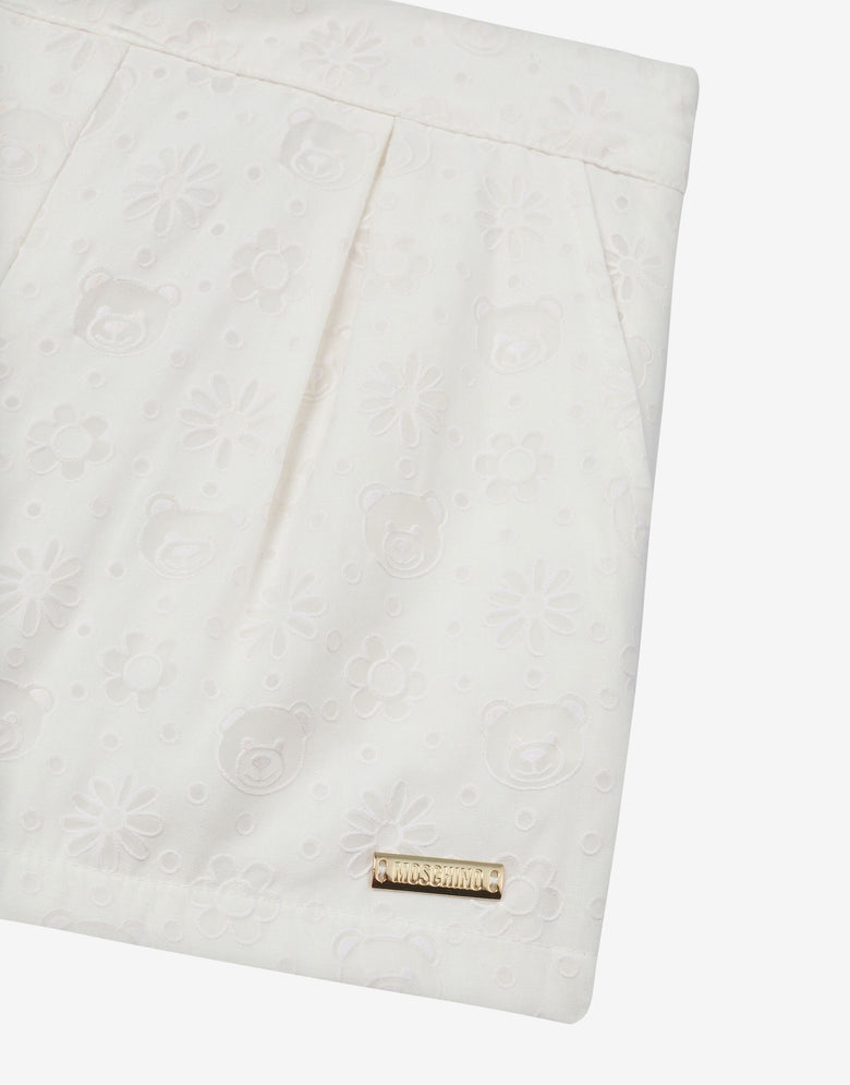 Muslin devoré shorts White Moschino 2