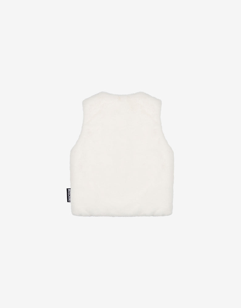 Moschino Teddybär Weste aus weichem Stoff Weiß Moschino 1