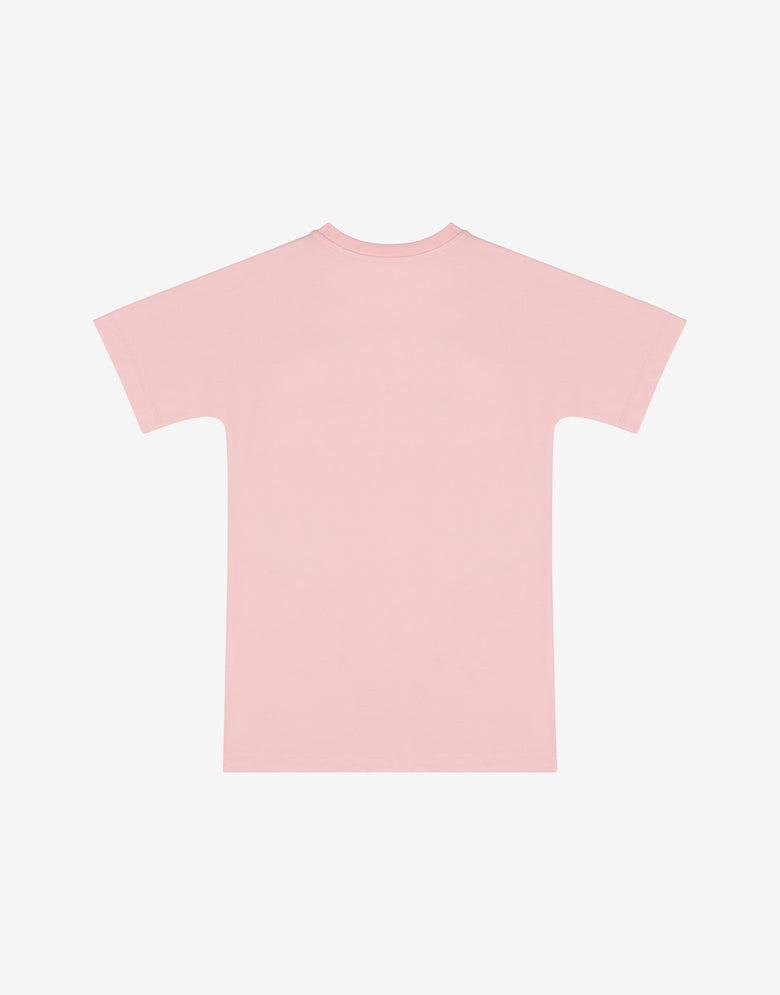 Logo Print jersey dress Pink Moschino 1