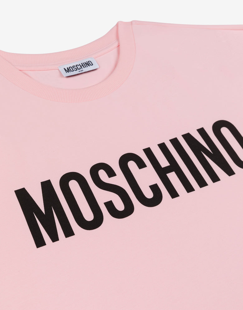 Logo Print jersey dress Pink Moschino 2