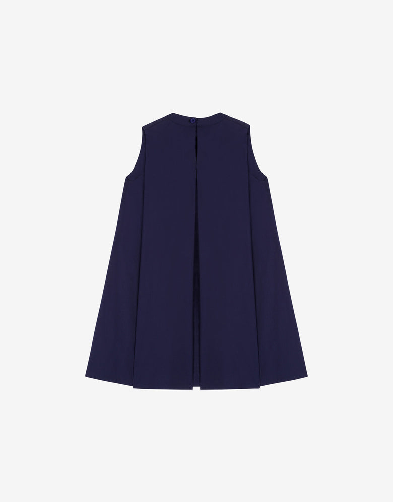 A-line poplin dress Teddy Bear Dark blue Moschino 1