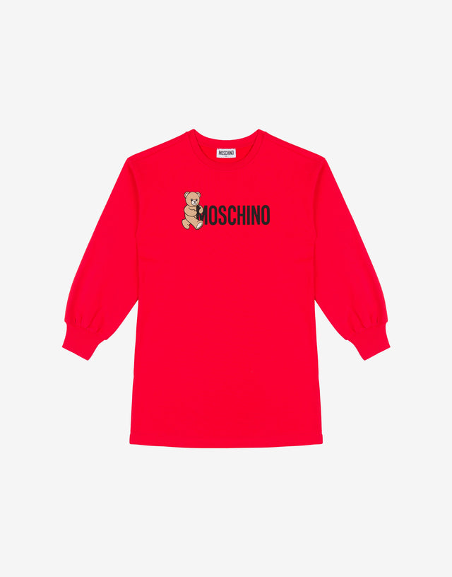 印花纯棉羊毛连衣裙 红色 Moschino 0