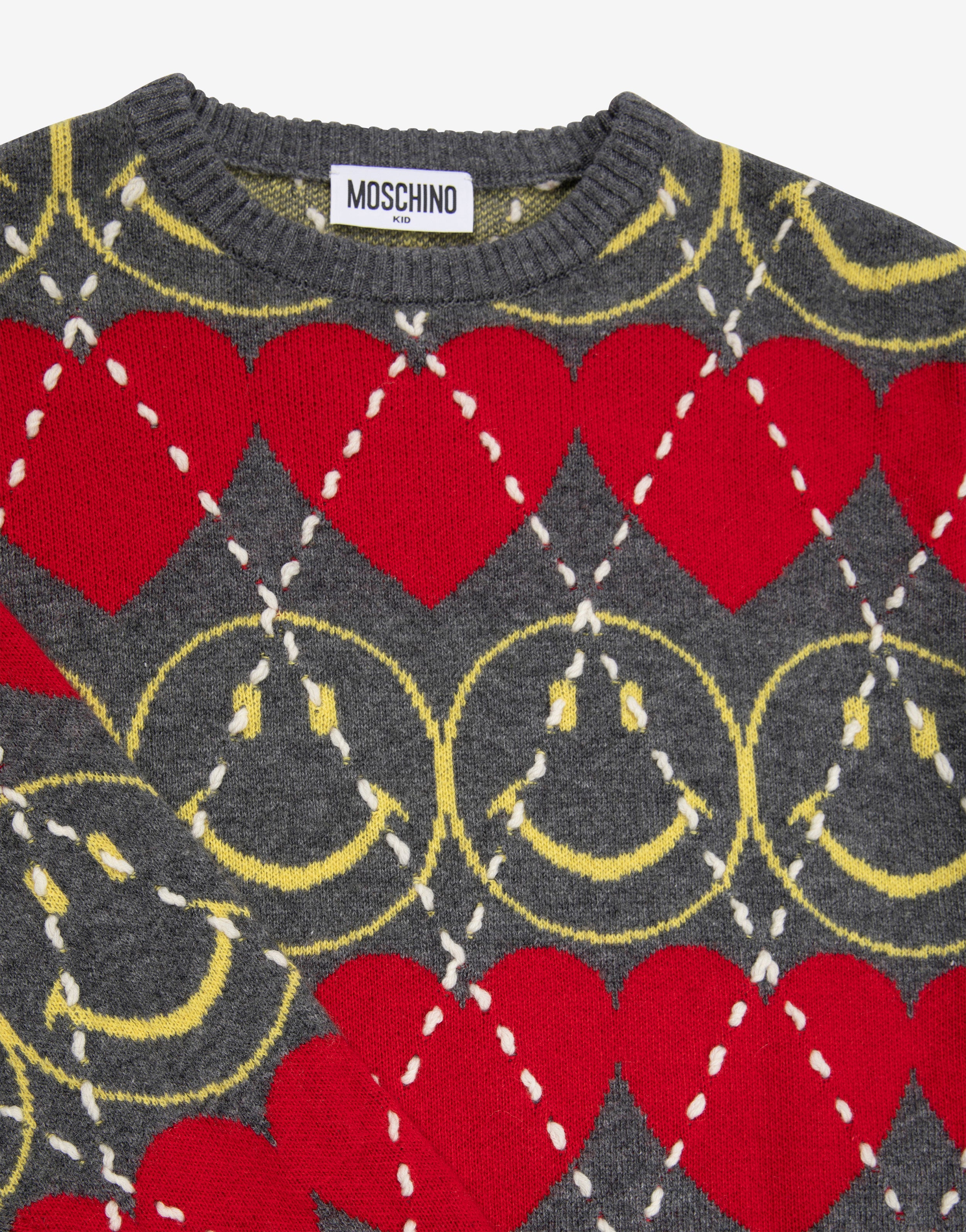【関税＆送料込み】Moschino 'SmileyAR' Wool Dress Moschino 'smiley®' wool dress available on julian-fashion