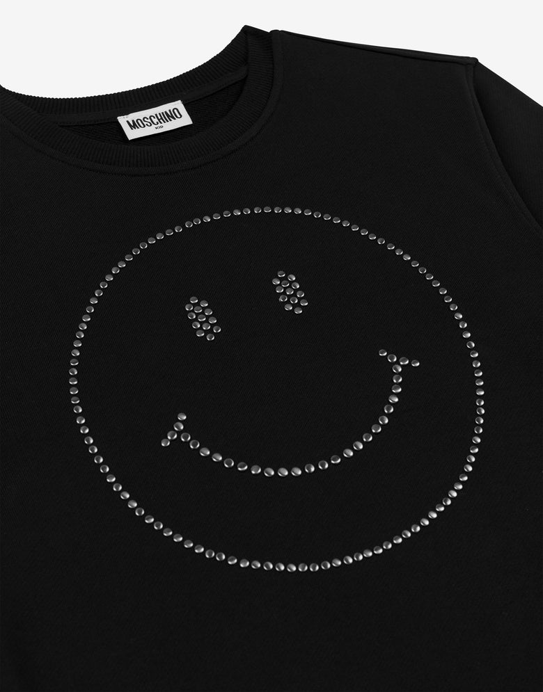 Abito in felpa di cotone Smiley® Nero Moschino 2