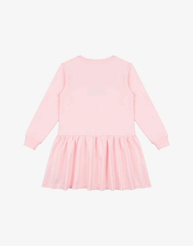 Moschino Teddybär Kleid aus Baumwollplüsch Konfetti-Rosa Moschino 1