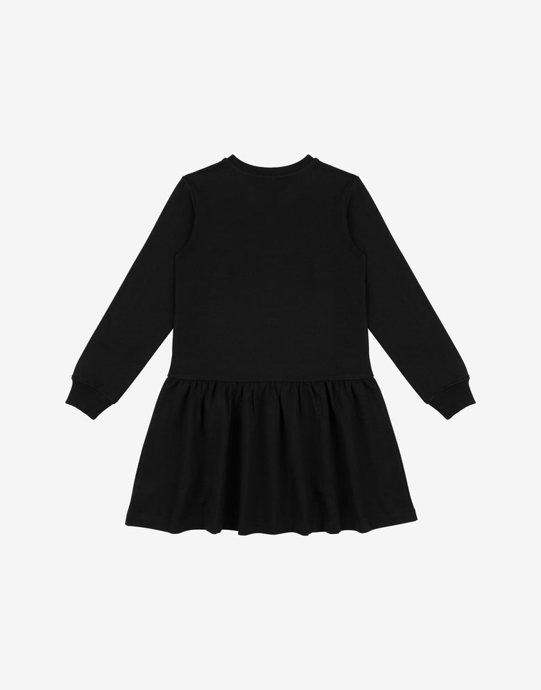 Moschino Teddybär Kleid aus Baumwollplüsch Schwarz Moschino 1