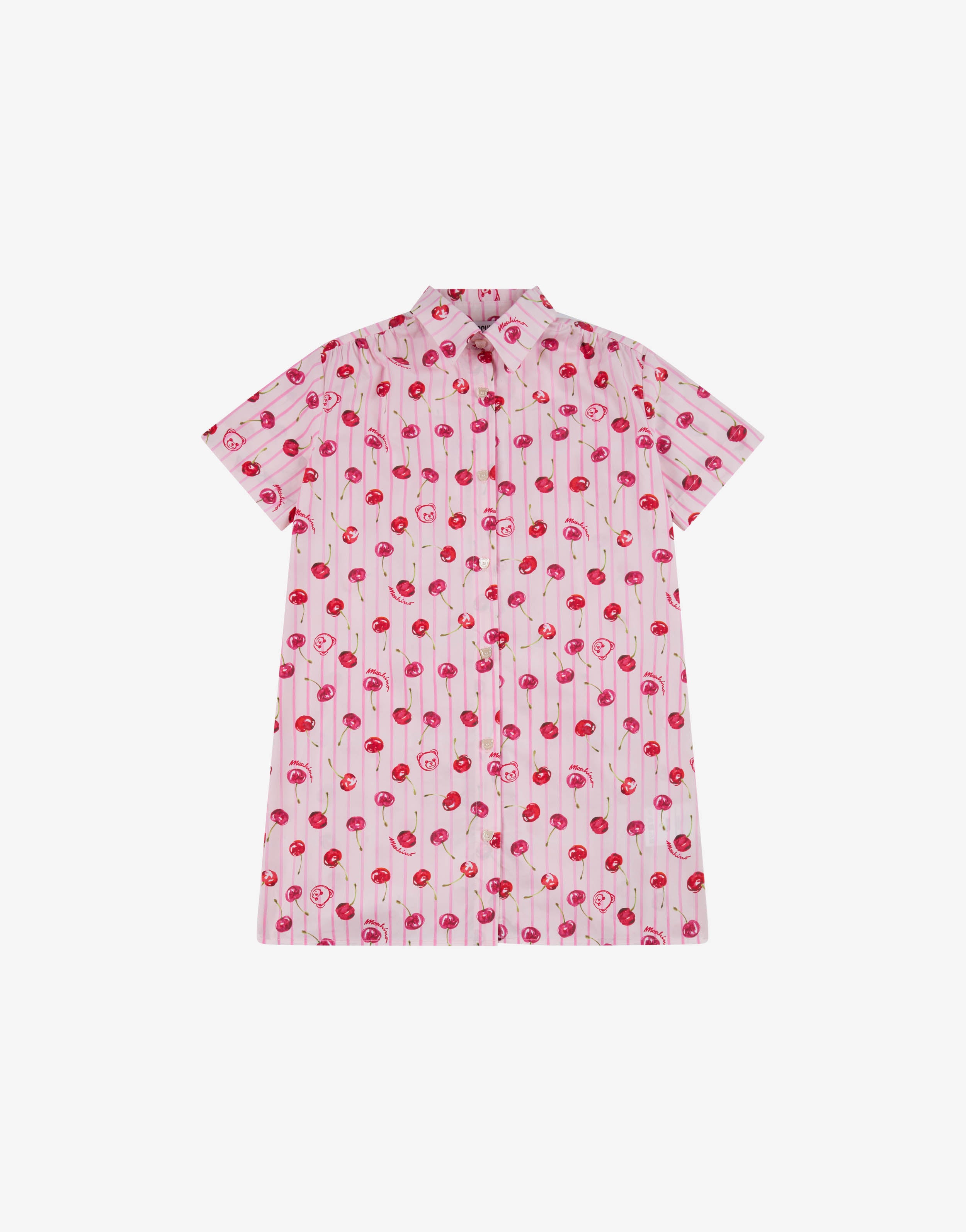 Robe à boutons en popeline de coton