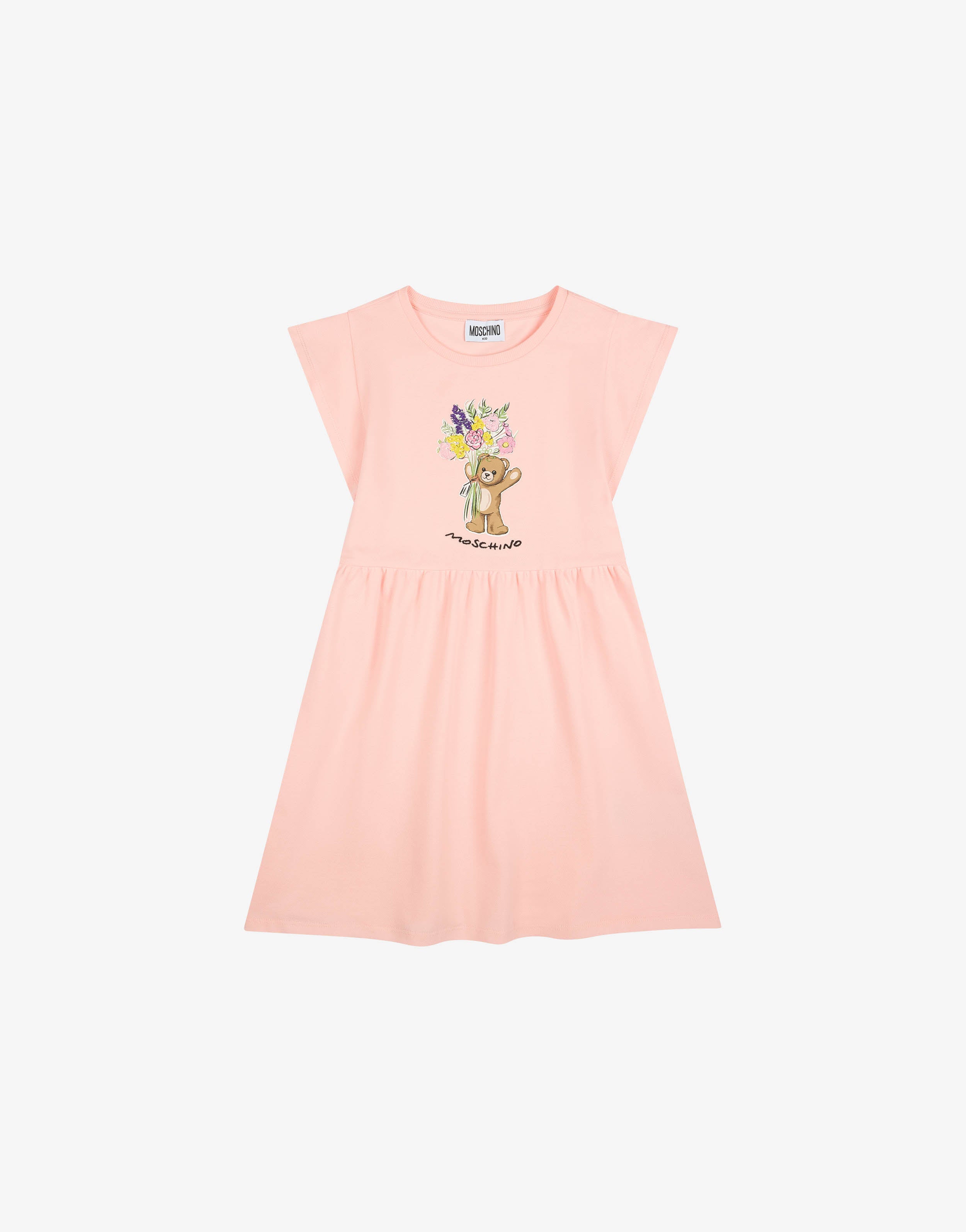 Moschino 棉质绉纱泰迪熊连衣裙