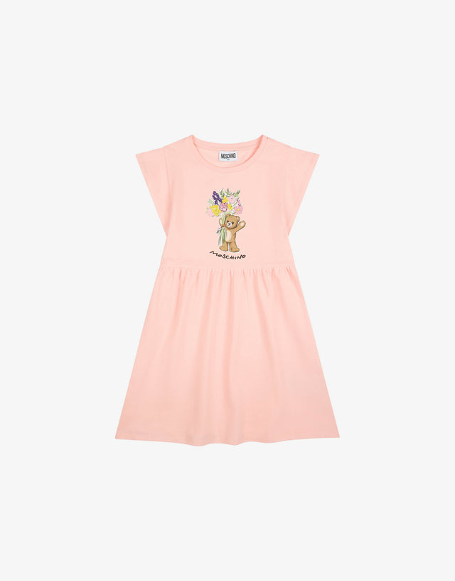 Moschino 棉质绉纱泰迪熊连衣裙  Moschino 0