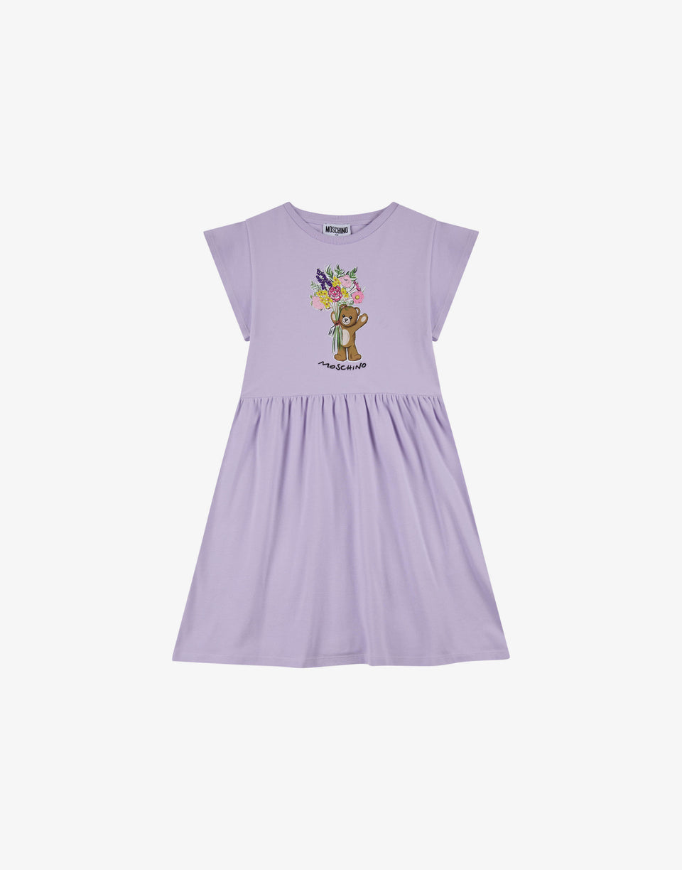 Moschino 棉质绉纱泰迪熊连衣裙  Moschino 0
