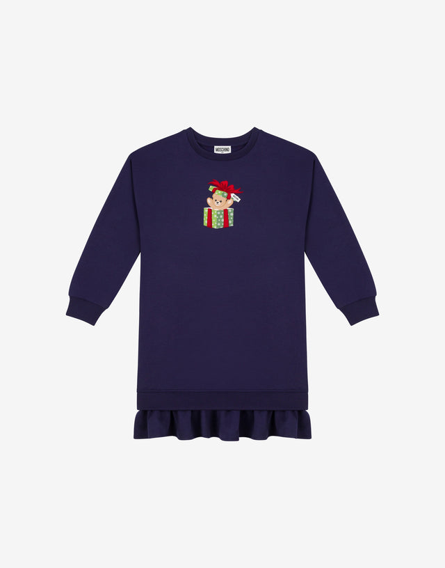 Abito in cotone Moschino Teddy Bear Blu Moschino 0