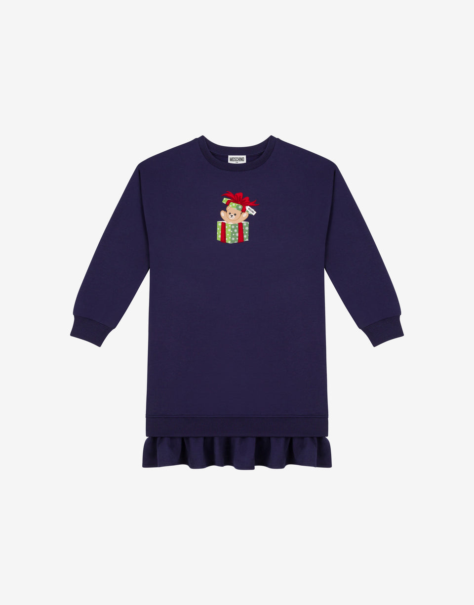 Abito in cotone Moschino Teddy Bear Blu Moschino 0