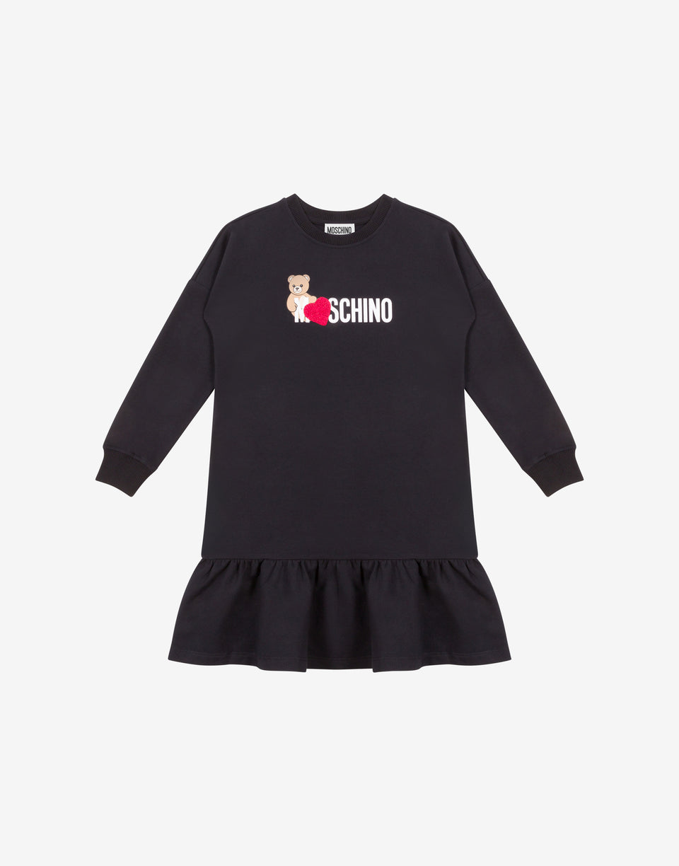Abito in cotone Moschino Teddy Bear Nero Moschino 0