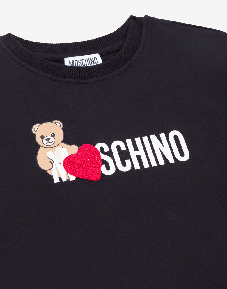 Abito in cotone Moschino Teddy Bear Nero Moschino 2
