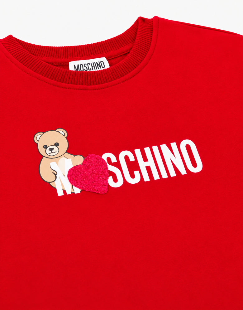 Abito in cotone Moschino Teddy Bear Rosso Moschino 2