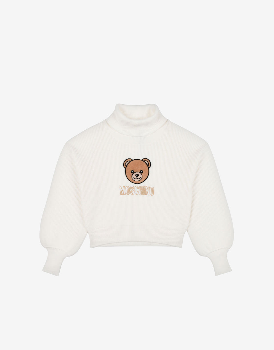 Moschino Teddybär-Rollkragenpullover Weiß Moschino 0