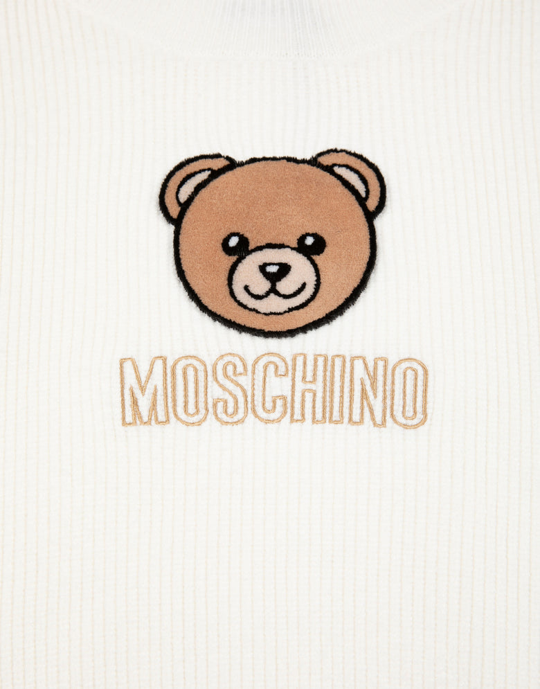 Moschino Teddybär-Rollkragenpullover Weiß Moschino 2