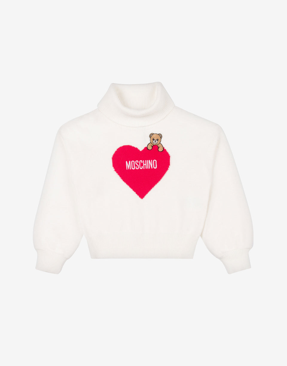 Pull à col roulé Moschino Teddy bear Blanc Moschino 0