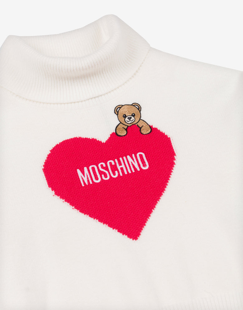 Pull à col roulé Moschino Teddy bear Blanc Moschino 2
