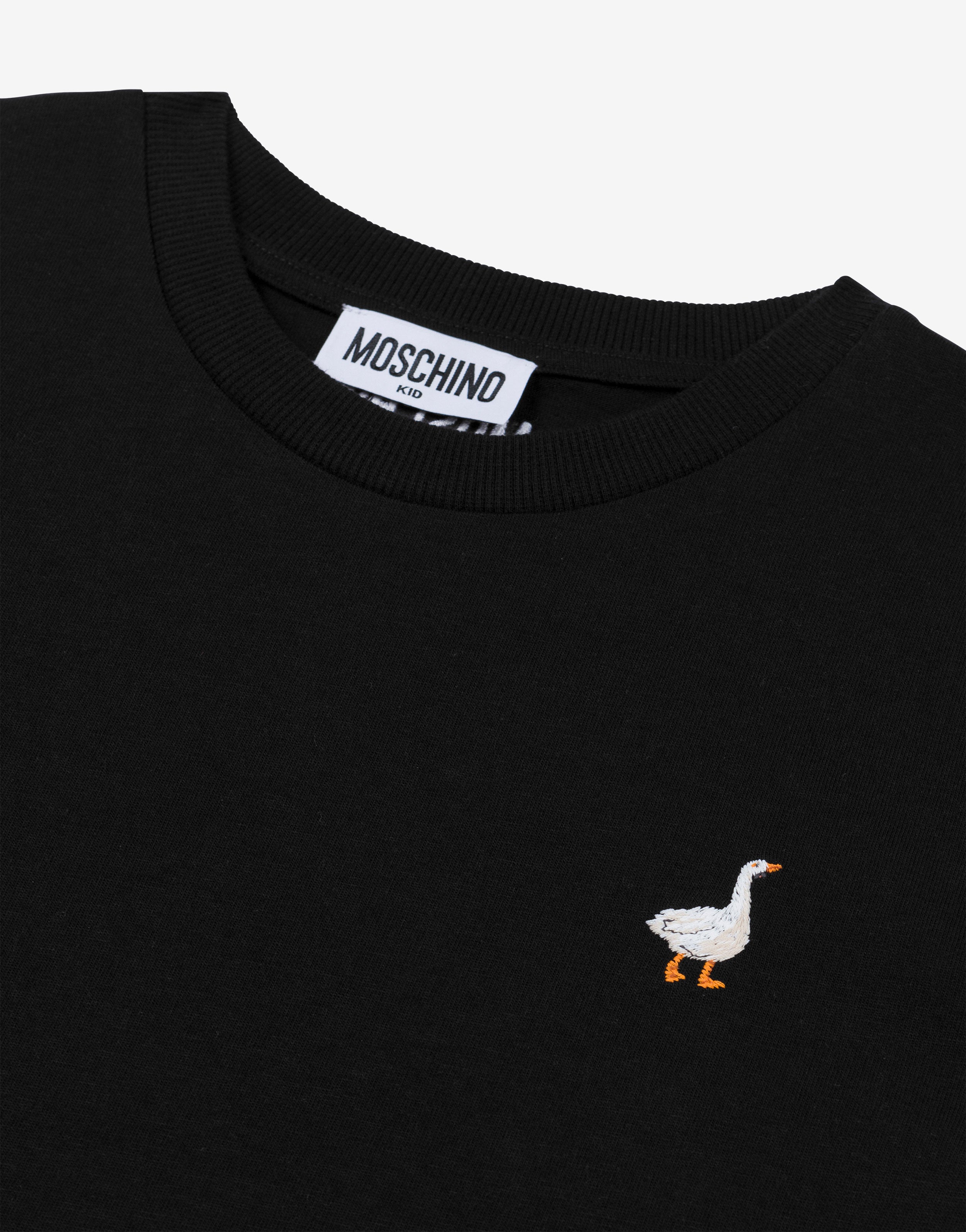 MOSCHINO★グースエンブロイダリー ジャージー Tシャツ Goose cotton jersey T-shirt | Moschino