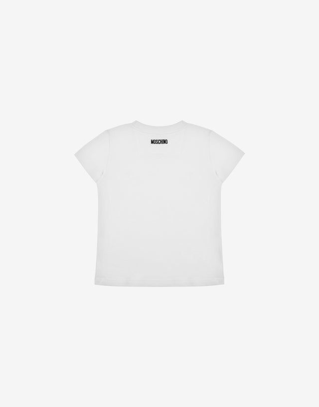 T-shirt in jersey di cotone Goose Bianco Moschino 1