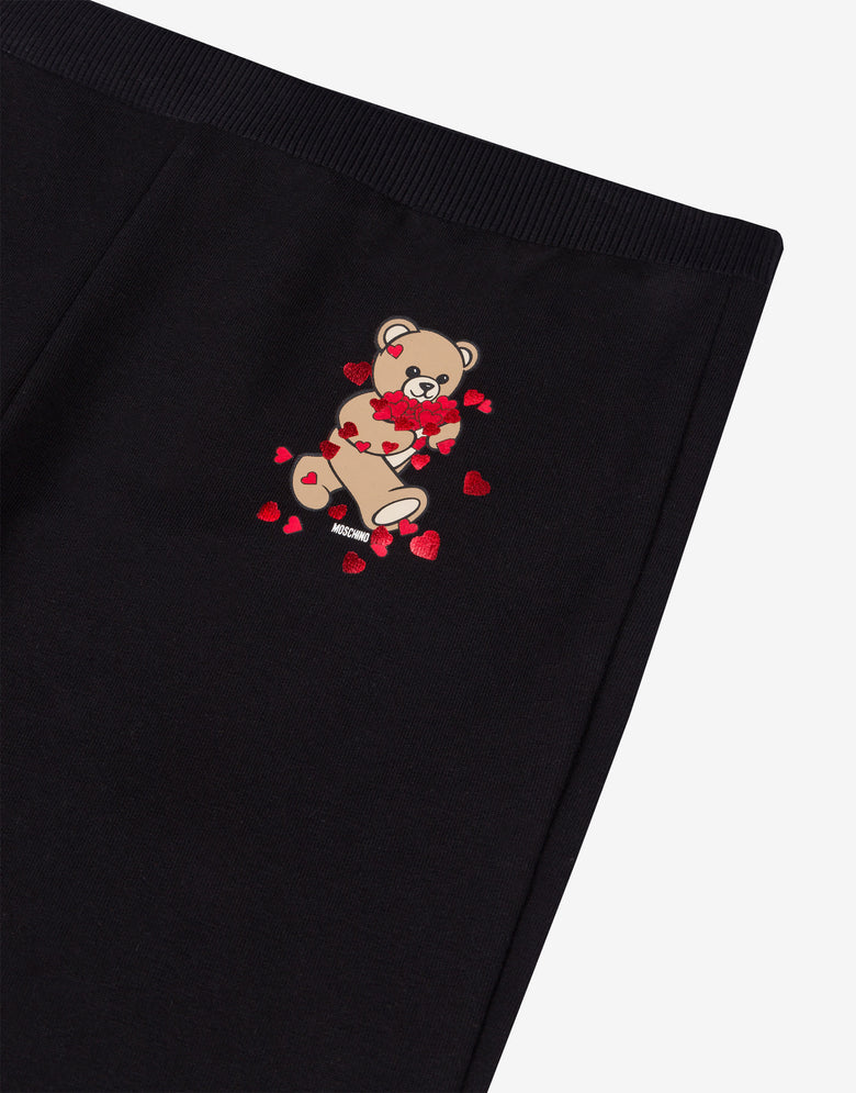 モスキーノのテディベア柄コットンフリースパンツ  Moschino 2
