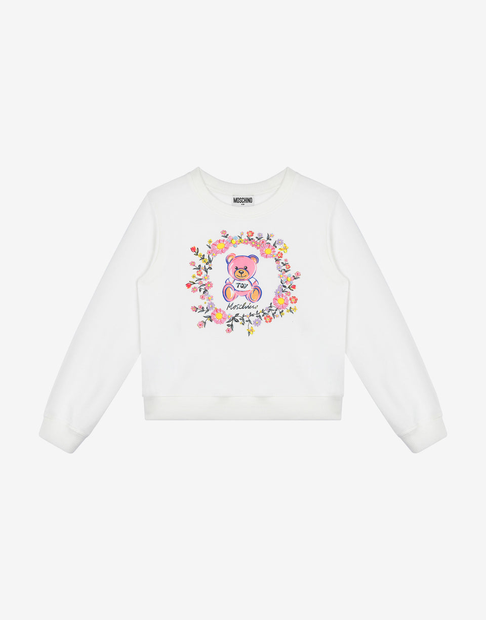 Cotton sweatshirt Teddy Bear White Moschino 0